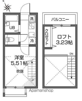 ソワール吉祥寺[1K/16.08m2]の間取図