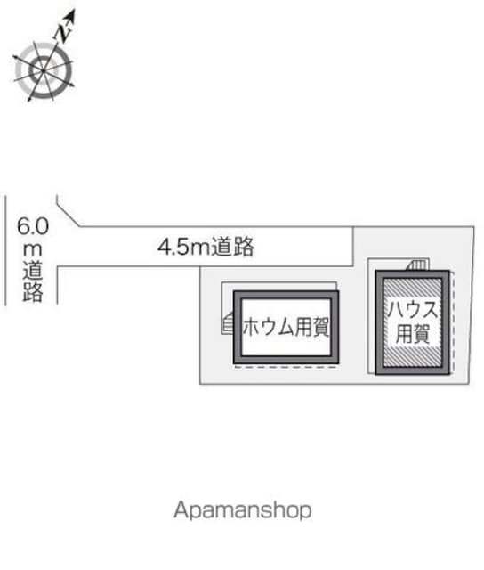 レオパレスハウス用賀[1K/19.87m2]の配置図