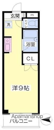 アトランティック木屋[1R/21.04m2]の間取図