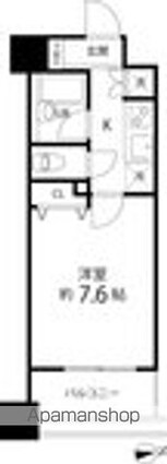スペーシア秋葉原[1K/23.85m2]の間取図