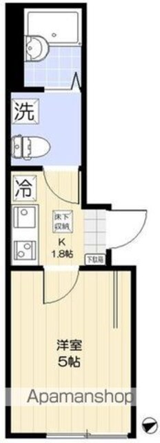 パークサイド東武練馬[1K/16.49m2]の間取図