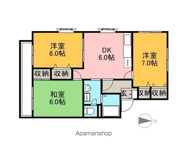 国分寺市高木町のアパートの間取り