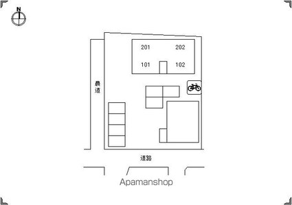 ボナール安岡[2LDK/55.41m2]の配置図