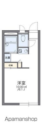 レオパレスルミエール[1K/20.28m2]の間取図