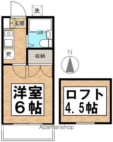 国分寺市東元町のアパートの間取り