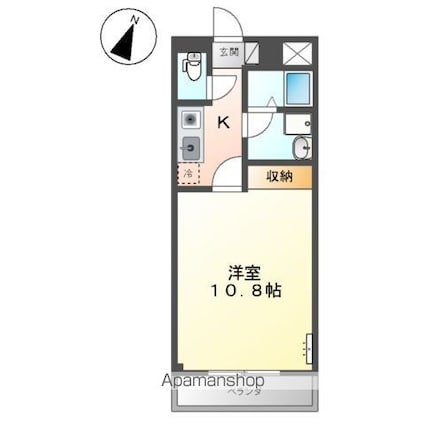 グリーンパレス[1K/30.96m2]の間取図