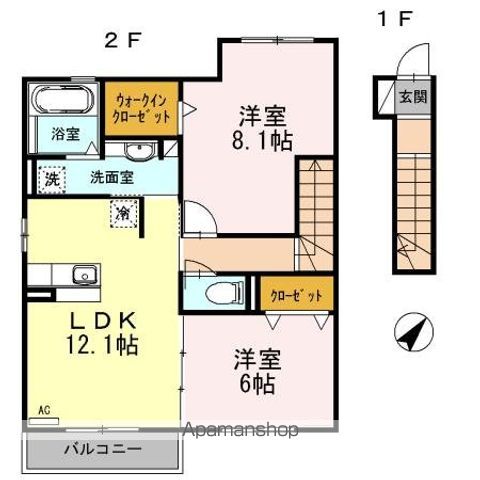 カプージョＩＩの間取り