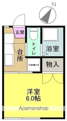 コーポ静[1K/19.83m2]の間取図