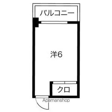 覚王山ドミトリー河合ビル[1R/12.75m2]の間取図