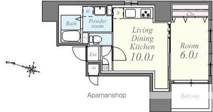 エクセレント　１[1LDK/40m2]の間取図