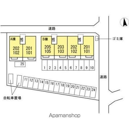 リジェール[2LDK/59.28m2]の配置図