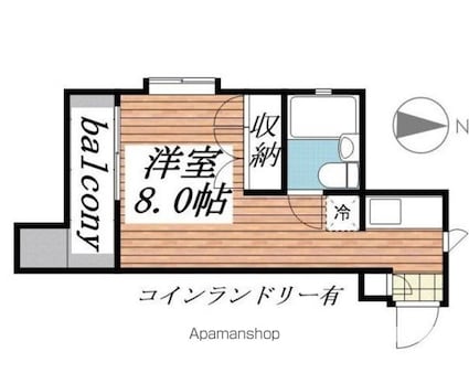 メゾン・ド・タンドレス[1R/17.05m2]の間取図