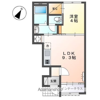 Ｇｒａｎｄ　Ｐｏｉｒｅ[1LDK/35.54m2]の間取図