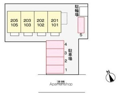メゾン２１[1R/29.16m2]の配置図