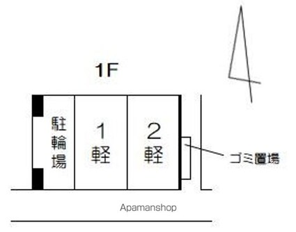 コバヤシハイツ[1K/19.41m2]の配置図