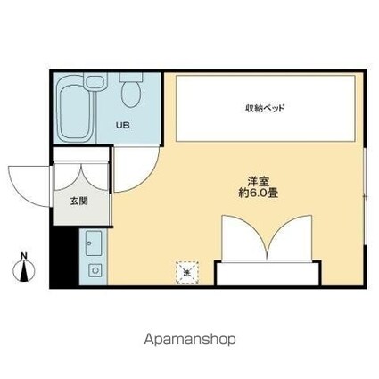 フォレスト錦町[1R/15.4m2]の間取図
