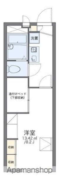 レオパレス和泉[1K/22.35m2]の間取図