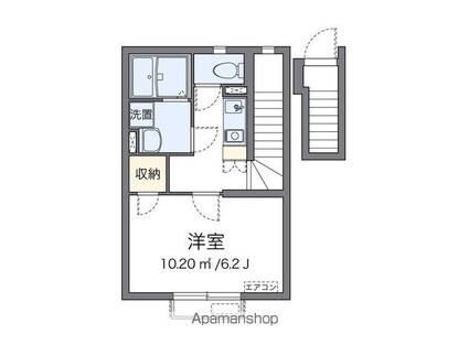 ヴィアロ大泉学園町レジデンス[1K/24.54m2]の間取図