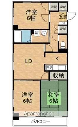 クレール・アルジャン[3LDK/61.29m2]の間取図