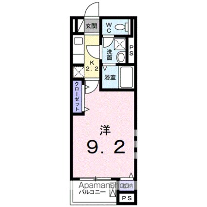 パフュームⅢ[1K/30.05m2]の間取図