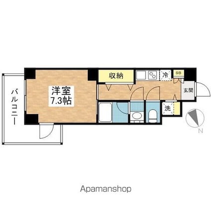 グラシア[1K/25.52m2]の間取図
