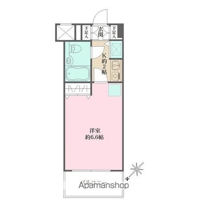 ワコーレ三軒茶屋Ⅱ[1K/18.52m2]の間取図
