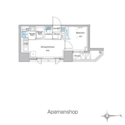 ルフォンプログレ門前仲町プレミア[1DK/26.28m2]の間取図