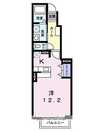 シトラスイン[1R/32.9m2]の間取図
