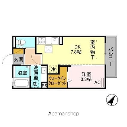 グリーンテラス長野駅東口[1DK/30.11m2]の間取図