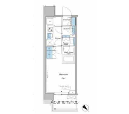 ルフォンプログレ滝野川[1K/25.6m2]の間取図