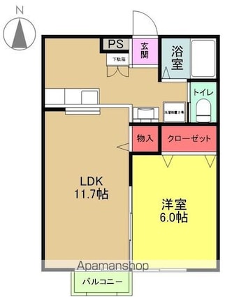 グランＯＮＥ[1LDK/40.56m2]の間取図