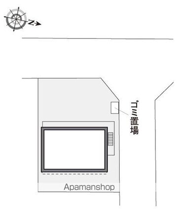 レオパレスメルベージュ[1K/19.87m2]の配置図