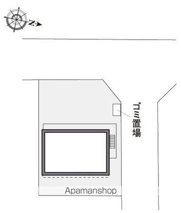 レオパレスメルベージュ[1K/19.87m2]の配置図1