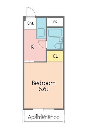 徳島県徳島市上吉野町１丁目[1K/20m2]の間取図