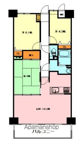 ダイアパレスウエストシティ四季の杜の間取り写真