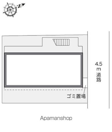 レオパレス山中[1K/19.87m2]の配置図