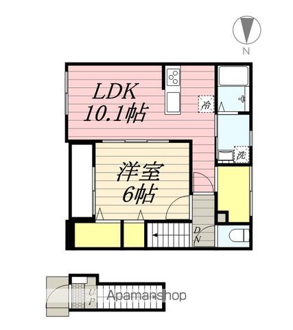 世田谷区南烏山のアパートの間取り