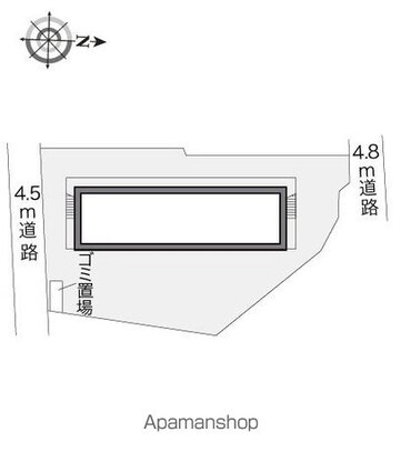 レオパレスグランドゥール[1K/20.37m2]の配置図