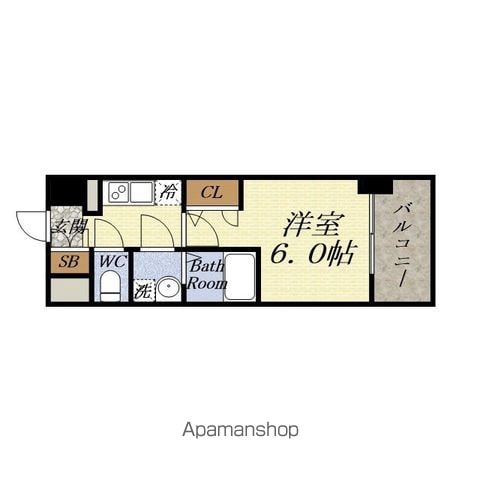 エスリード弁天町ルシェンテの間取り写真