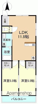 Ｂｏｎｈｅｕｒ[2LDK/47.61m2]の間取図