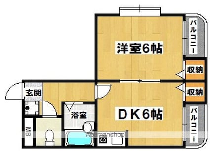 パレロイヤル堺[1DK/26.55m2]の間取図