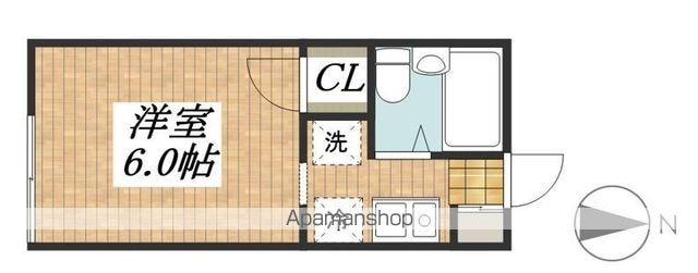 東京都世田谷区赤堤５丁目[1K/17.25m2]の間取図