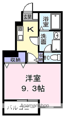 【福生市南田園のアパートの間取り】