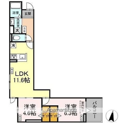 グラナーデ堤通[2LDK/52.16m2]の間取図