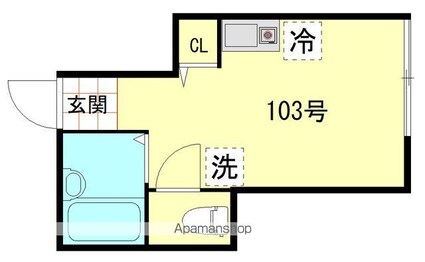 ネオス葛西[1R/16.43m2]の間取図