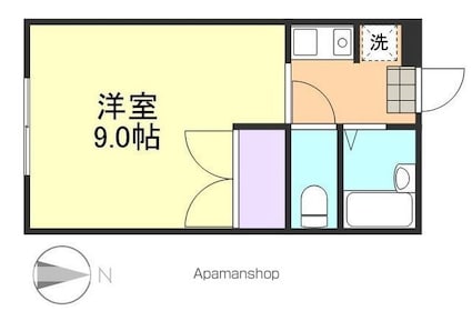 パルＩ[1R/22.8m2]の間取図