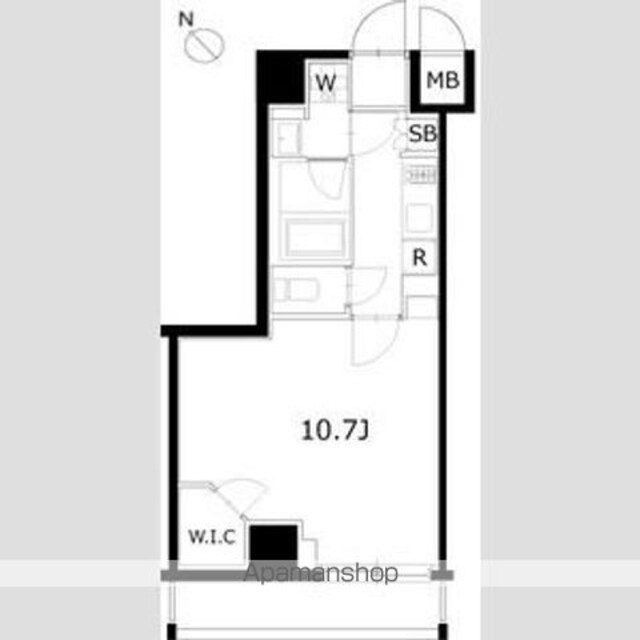 ケーディーエックスレジデンス豊洲[1K/32.02m2]の間取図