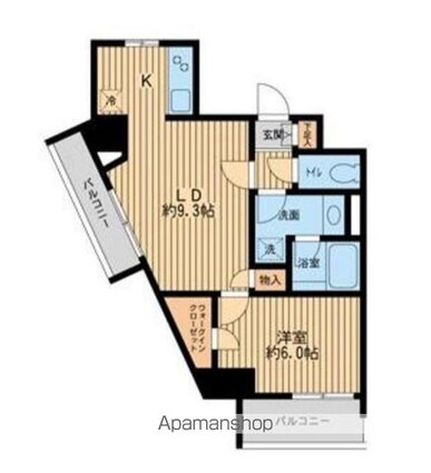 ＨＦ早稲田レジデンス[1LDK/44.04m2]の間取図