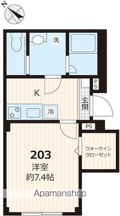 本駒込ウエスト[1K/28.52m2]の間取図