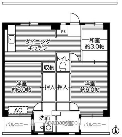 ビレッジハウス鎌倉３号棟の間取り